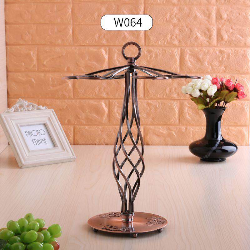 QYC酒创意个性古红酒杯架酒吧酒庄铁艺铜高脚杯架式复古沥水欧架