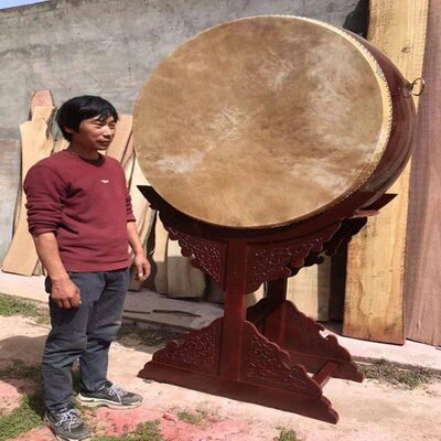仿古牛皮大鼓立式寺院鼓庙堂鼓大堂鼓寺庙鼓法鼓战鼓祠堂鼓道场鼓
