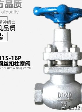 U11S-16P温蒸汽导热油304不锈钢丝扣柱塞阀DN15 20 25 32 40 50