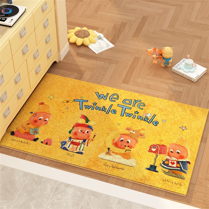 星星人入户进门口前地垫丝圈加厚2025新款家用自由可W裁剪防滑室