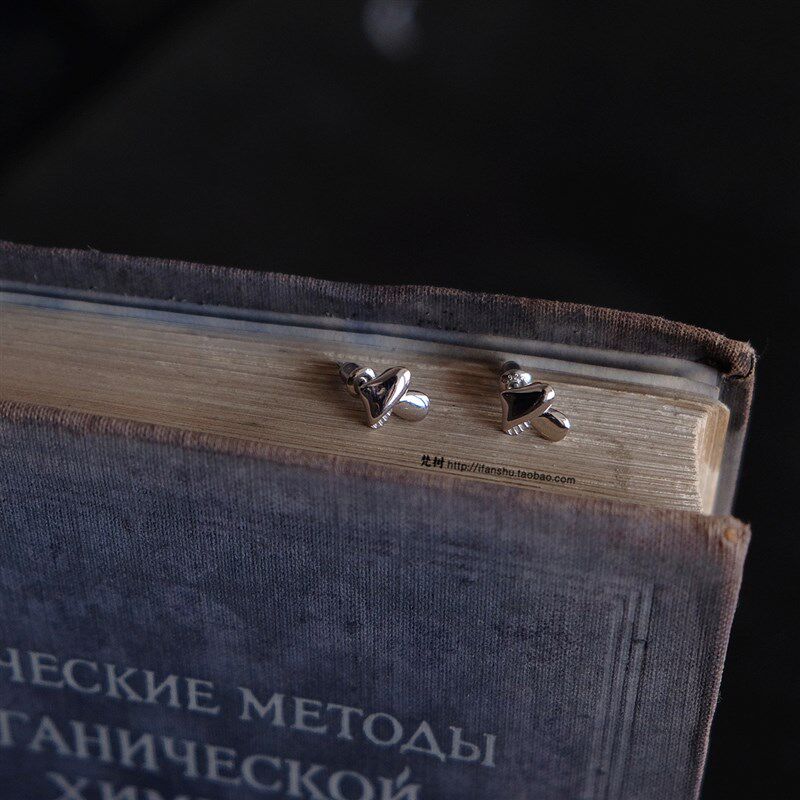 梵树For handmade-《基本蘑菇》925银 T基础光亮蘑菇耳钉