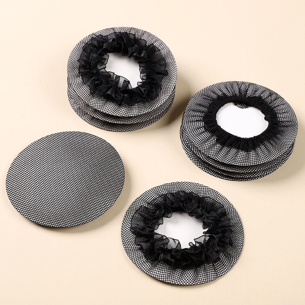 花苞头黑色盘发中l老年人网罩发网女空乘盘头发扎头无痕发网兜舞