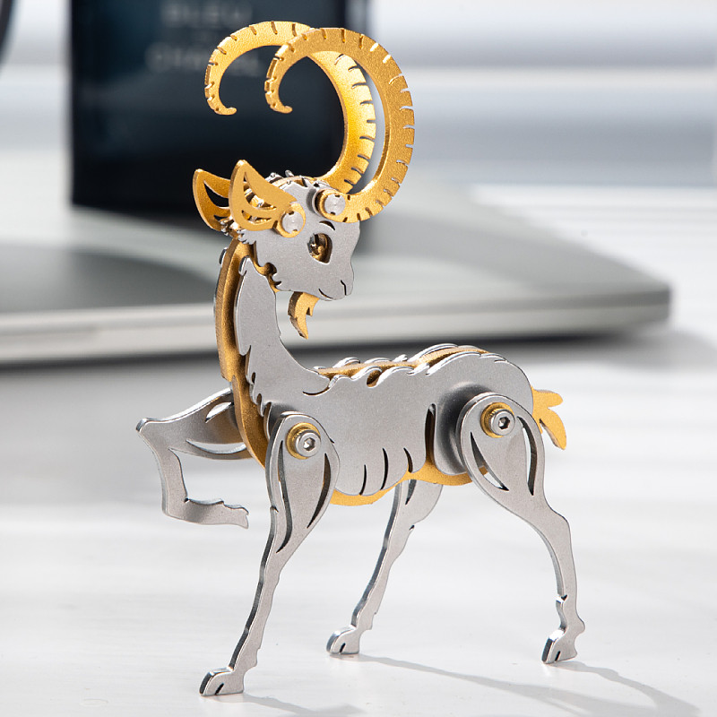 魔客立体金属拼图十二生肖羊DIY手工拼装模型玩具礼物神兽卡通羊