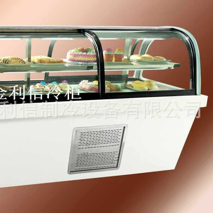 供应烘焙面包店圆弧前后移门冷藏蛋糕展示柜西点保鲜冷柜