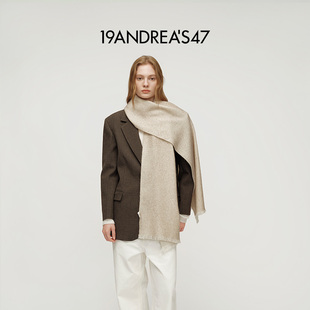 男女同款 19ANDREA Petalo工艺手工纯羊绒围巾 秋冬Rufus S47