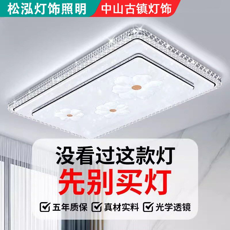 客厅主灯20f24新款吊灯吸顶灯具现代简约大气大厅大灯中山灯具全