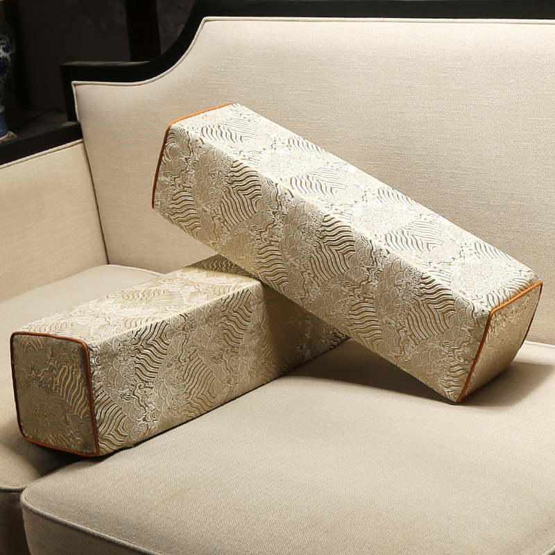 新中式扶手枕红i木沙发扶手软包加装靠垫方形枕头长方形海绵枕定