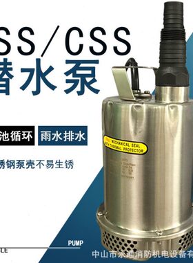 麦加道潜水泵不锈钢CSS/FSS-250小型家用地下室抽水泵花园浇水泵