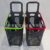 60L商篮场四便利店轮塑料拉杆市大688号购超物篮高背篮