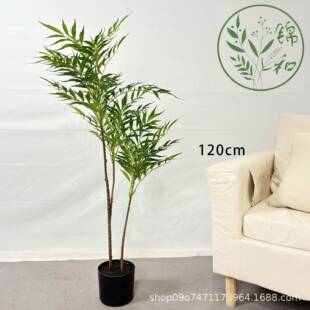 跨境仿绿真植十大造功劳客厅玄关景网装红直ZH播绿植饰摆件