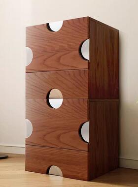 边法式复古芝士储物客柜厅落UYP地卡门实木电视柜柜意式轻奢斗柜