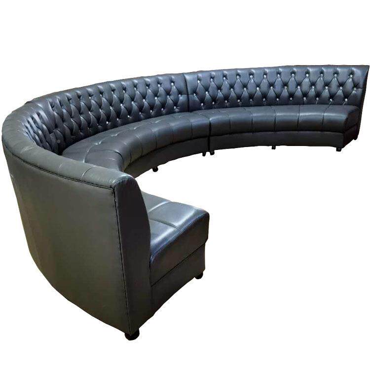 威尔玛家庭影院室形影音KTV发别墅半沙圆卡座沙发圆无品牌/弧皮沙