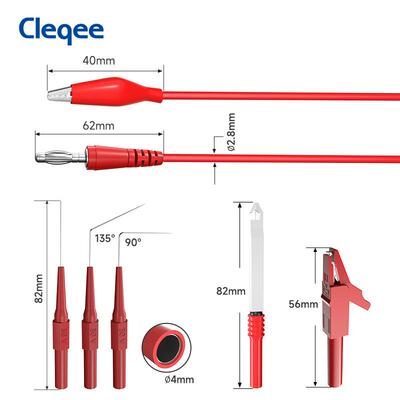 后探针测试套P1920B件香蕉试头转鳄夹鱼插测线钢针测试钩套件30件