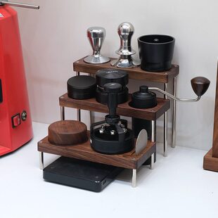 意式咖啡58压粉布粉器底座三层收纳支撑架手摇磨接粉环布粉针置物