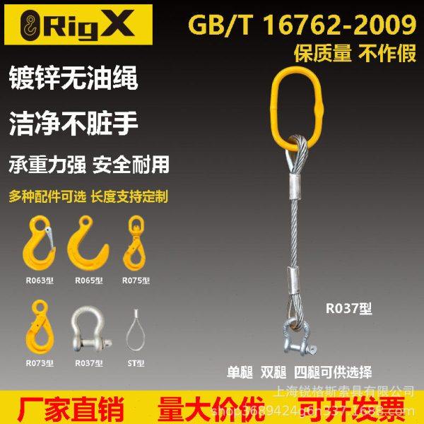锐格斯起重037型腿钢丝绳式吊索具吊车BW-G209弓形卸扣组合,搬运/仓储/物流设备,钢丝绳吊索,淘宝优惠券,粉丝福利购,淘宝优惠卷