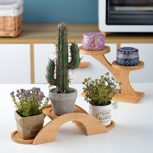 多层实木阶梯花h架置物架阳台层高可调节花架落地式多肉花架可移