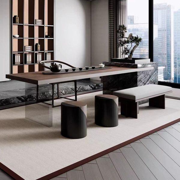 新中式亚克力茶桌椅组合现货岩板岛台公室茶室端茶台茶桌,商业/办公家具,茶台/茶桌,淘宝优惠券,粉丝福利购,淘宝优惠卷