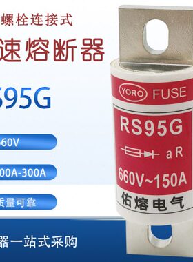 快速熔断器RS95G 660V 125A 150A 160A 180A保险丝圆管螺栓连接式