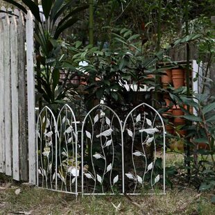 田园铁艺花园装饰小栅栏庭院围栏植物花器花架子地面阳台篱笆围挡