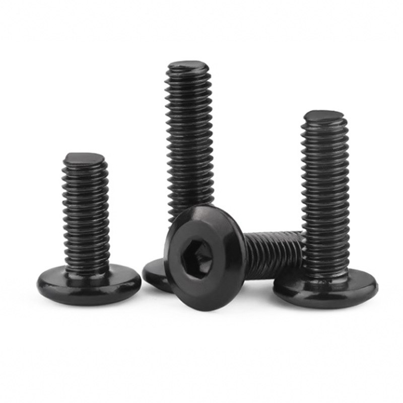 镀黑m6倒边大平头内六角螺丝m8斜边扁头机丝家具螺丝沉头货架螺钉