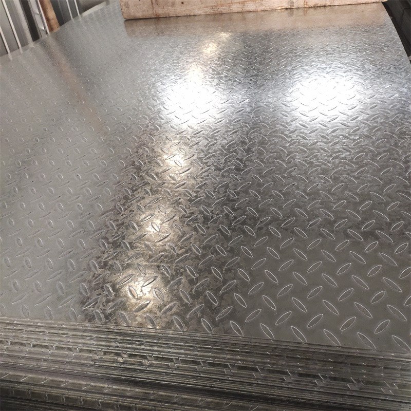 ll镀锌钢板镀锌花纹板防滑板10mm花纹钢板楼梯板踏步板不锈钢花纹