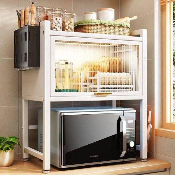 厨房微波炉带柜门调味防尘台面杂物柜烤箱碗碟收纳柜储物柜子厂家,厨房/烹饪用具,微波炉置物架,淘宝优惠券,粉丝福利购,淘宝优惠卷