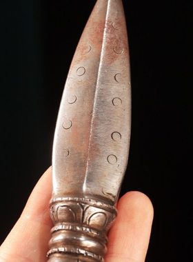 上行道尼泊尔精工手工生铁独股杵金刚杵金刚撅杵藏式家居摆件室内