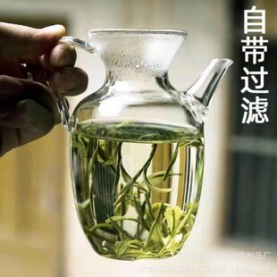 手工彷宋玻璃茶壶日式执壶耐热玻璃带过滤网酒壶泡茶壶手执壶小号