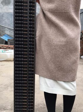 古玩实木实木珠子老式算盘长款大号算盘高记算盘老算盘团结老算盘