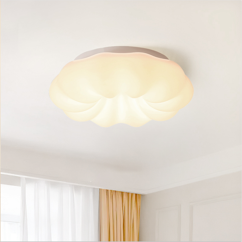 简顿 全光谱护眼南瓜吸顶灯吊灯简约奶油风普瑞卧室儿童房灯