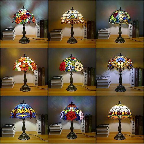 欧式蒂凡尼台灯书房卧室暖光护眼节能装饰婚庆温馨浪漫大中小号