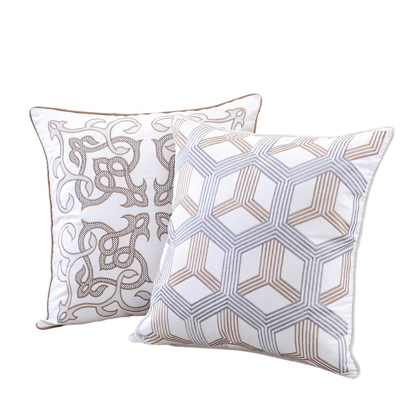 2折出清 绣花抱枕套 现代简约欧式绣花靠垫沙发含芯腰枕方枕