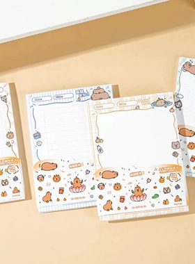 悦木麻鼠巴拉A6拍纸本可撕空白点阵网格横线留言便签本手帐素材本