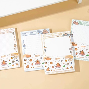 悦木麻鼠巴拉A6拍纸本可撕空白点阵网格横线留言便签本手帐素材本