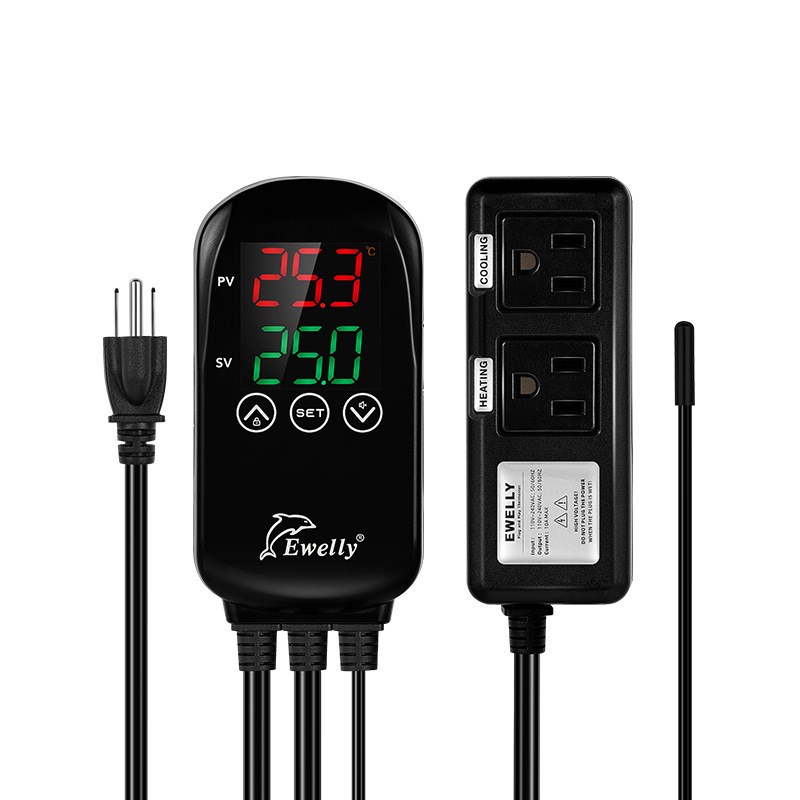 EW-711(美插)电子温控器爬宠箱开关水族陶瓷灯蜥蜴守宫加热垫