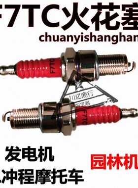 园林绿化机械割草二四冲程油锯发电机汽车点打火嘴F7TC火花塞配件