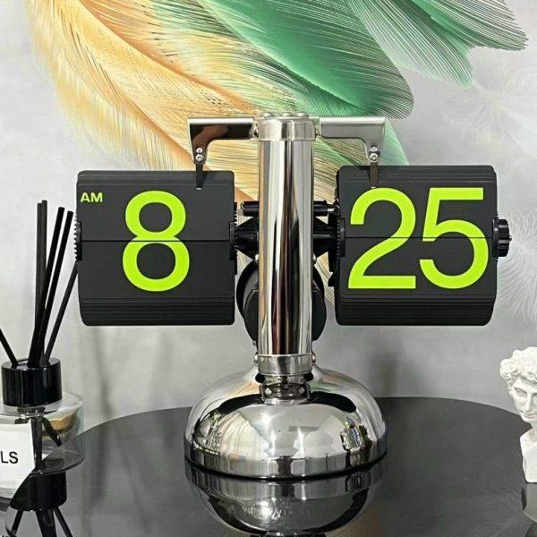 创意自动翻页钟表复古客厅摆件座钟现简约机械时钟摆钟家装台钟,家居饰品,立钟/落地钟,淘宝优惠券,粉丝福利购,淘宝优惠卷