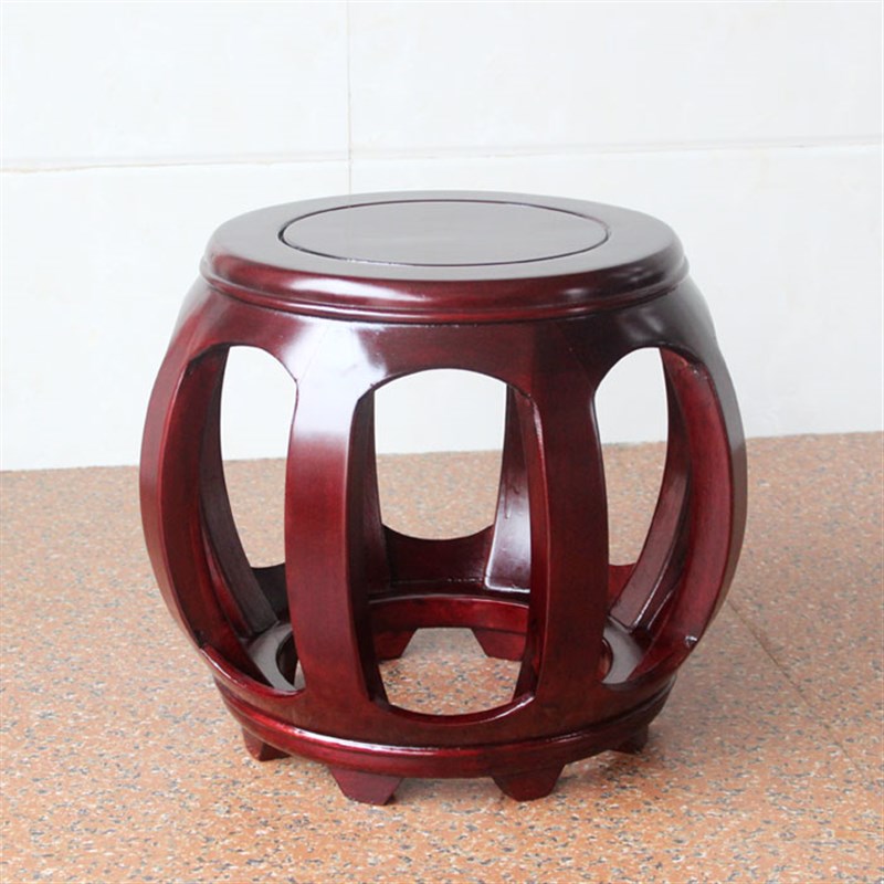 IL实木小凳子中式古典花梨木小方凳圆鼓凳餐桌凳换鞋凳客厅茶几矮