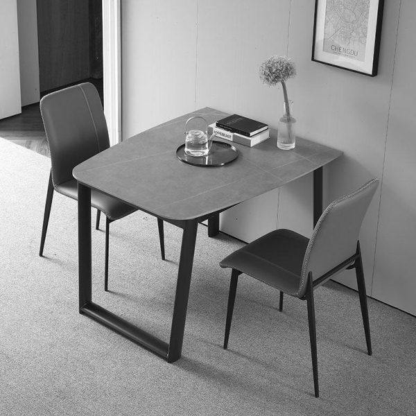 岩板折叠餐桌家用现代简约轻奢高端小户型伸缩长方形吃饭桌子椅子,住宅家具,岩板餐桌,淘宝优惠券,粉丝福利购,淘宝优惠卷