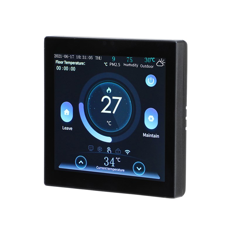 新升级彩屏温控器电地暖恒温器 燃气壁挂炉控制器六国语言质保2年