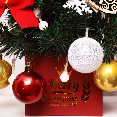 圣诞节装饰桌面迷你圣诞树前台摆件商城场景布置礼物套餐发光小树