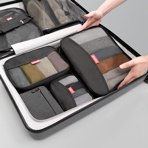 packall旅行衣物收纳袋行李箱收纳包出差洗漱用品分装三件套