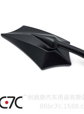 0QC-M-47黑色摩托车改装视镜铝合金后车镜70777倒车镜踏板车五角