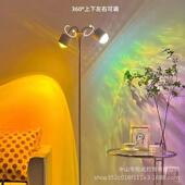 网红级落直播落间背日景高夕阳灯54500日灯双头氛围灯客厅落地水