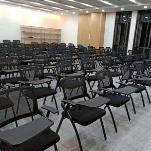 构厂家带椅写字板椅折叠培训机会议网布椅子课H107桌简约多功能