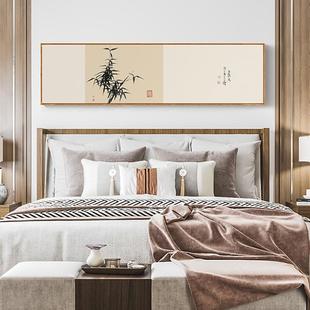 清横木墨画新中禅意装饰画式YZ202210原木卧室床头墙挂画款壁风画