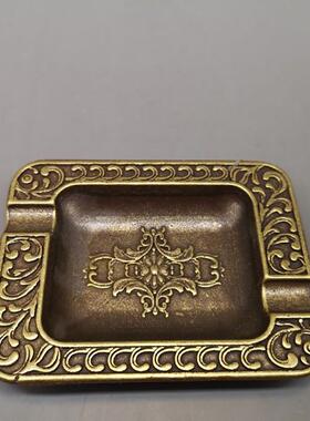 古玩铜藏笔洗收书房摆件仿古铜笔黄洗砚台家居摆设器8565040工艺