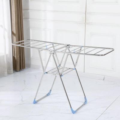 供应1叠9方-19φTR122201翼型晾衣架落厂地式折全架钢晒衣系统家