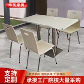 学校椅堂餐桌组餐合食工厂餐厅快店商用桌公司员工大学生饭堂1桌