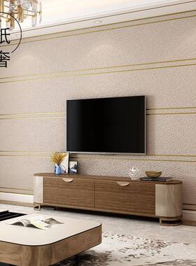 深色鹿皮壁绒墙834纸咖啡色景现代D简约5立体电视背墙客厅主卧加